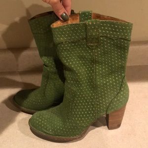 Born Green Western Leather Boots 7 / 38